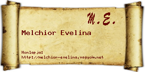 Melchior Evelina névjegykártya